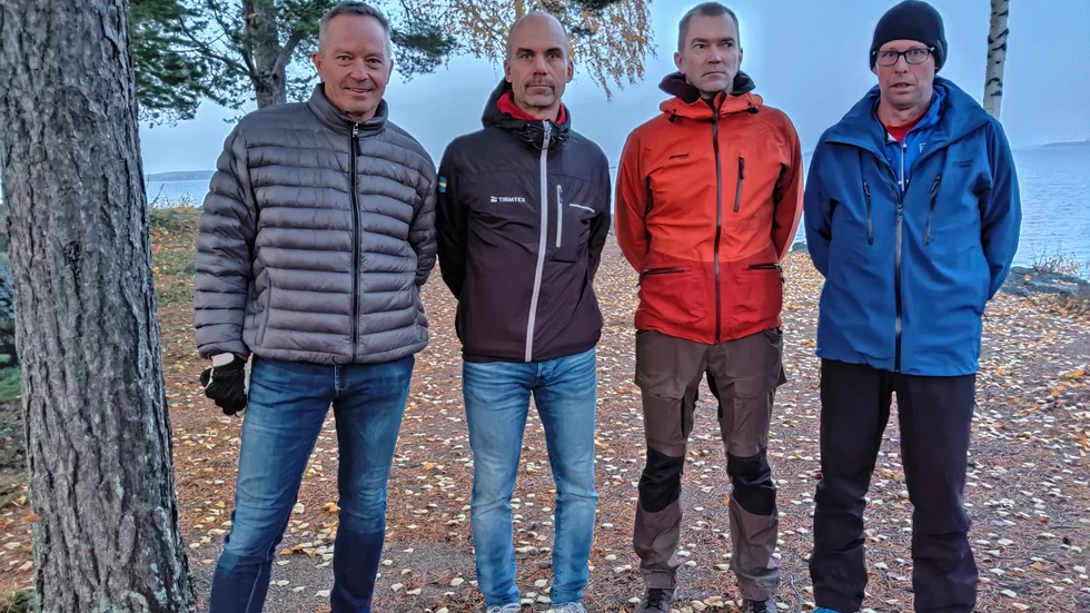 Nya skogskarlar:  Tony Gustafsson, Mats Olander, Jan Häggrot och Sven Örnerling.