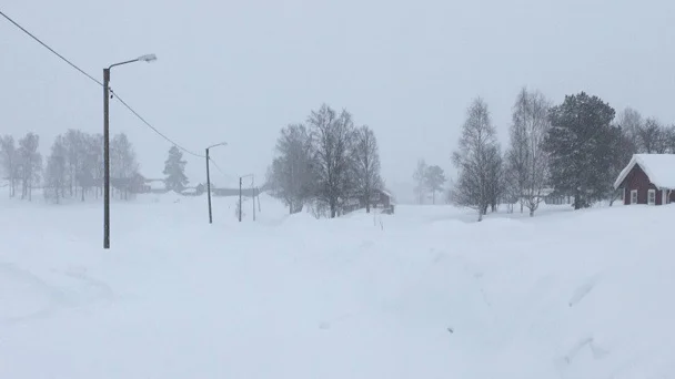 Här är ett av de fyra ställen i Gagsmark som förlorar kommunalt gatlyse. 
