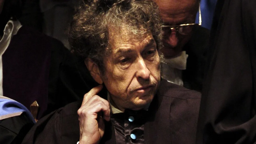 Bob Dylan, i allra högsta grad fortfarande vid liv. Arkivbild.