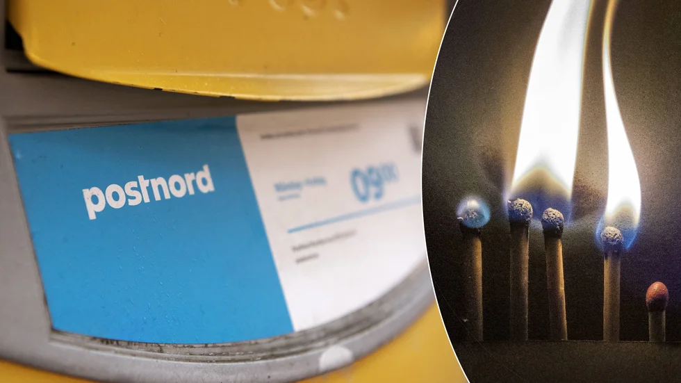 Räddningstjänsten fick släcka en brand i en Postnord-låda på tisdagsmorgonen.