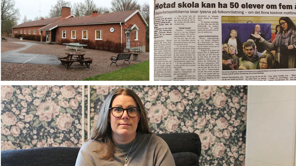 Föräldern Angelica Gunnarsson var en av de som engagerade sig i kampen för skolorna. I Djursdala lade man också ner jobb för att kunna starta friskola.