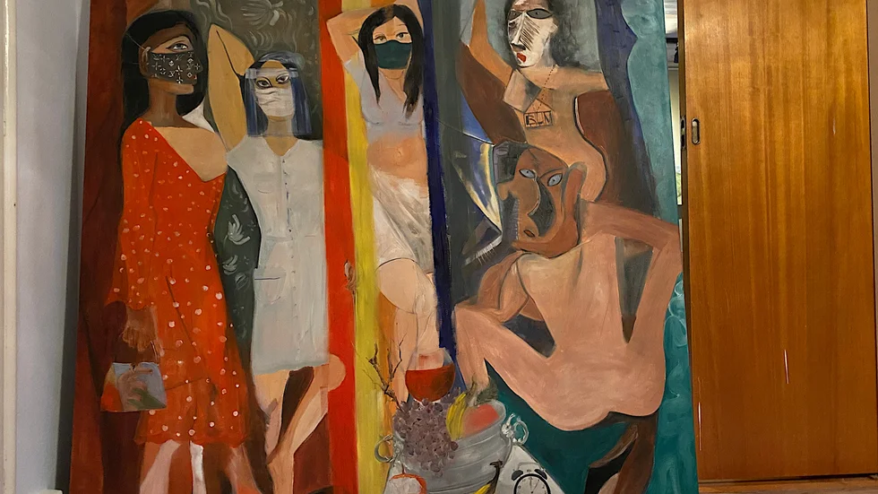 "Femmes du monde" heter verket som kommit med på Liljevalchs vårsalong. En hyllning till Picasso – och till konstnären själv.