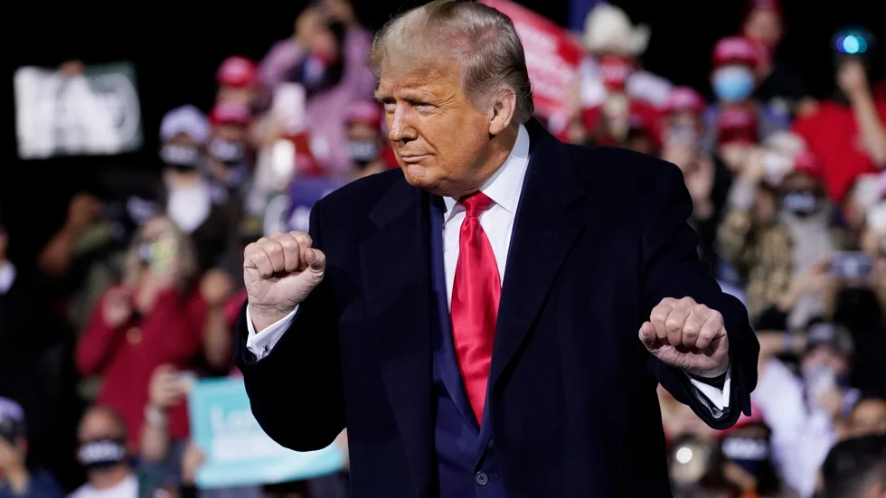 USA:s president Donald Trump vid ett kampanjframträdande i helgen.