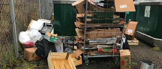 Sopigt värre vid återvinningsstation