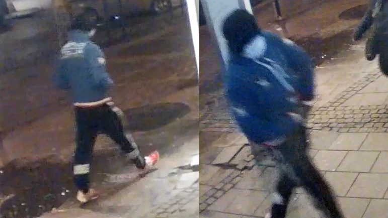 Polisens bild på mannen som är misstänkt för att ha knivskurit en man till döds i Rissne.