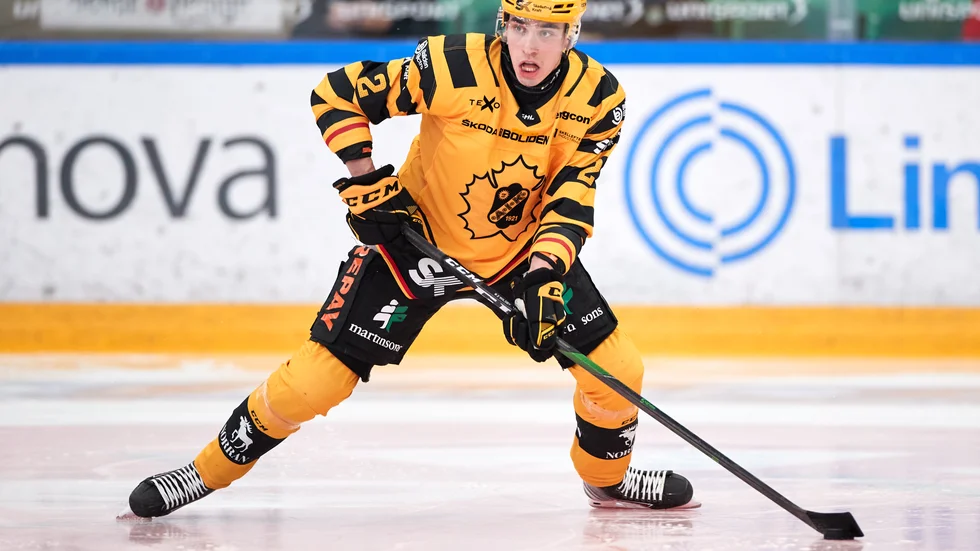Adam Wilsby avgjorde för Skellefteå i vändningen mot Växjö. Arkivbild.