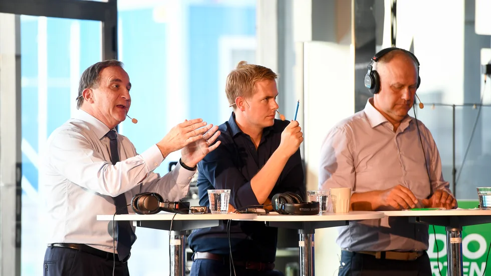 Tre av dem som lämnat riksdagen under mandatperioden: Stefan Löfven (S), Gustav Fridolin (MP) och Jonas Sjöstedt (V). Arkivbild