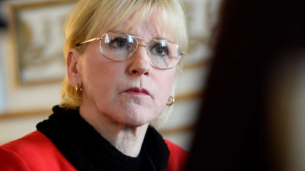 Trots inbjudan hindrades utrikesminister Margot Wallström att tala inför Arabförbundets sammanträde i Kairo.