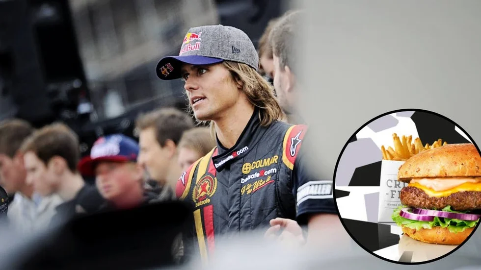 Jon Olsson fixar burgaren.