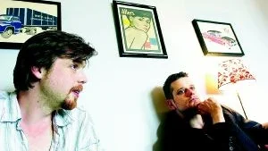 Tobias Almborg och Marcus Birro, initiativtagare till sommarens kulturmanifestation som ska erbjuda ett dignande kulturellt smörgåsbord, där en mängd olika kulturyttringar samsas. Foto: Robert Svensson