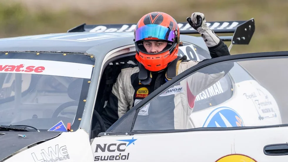 SILVER. Linus Westman tog SM-silver i rallycross. (Arkivbild)