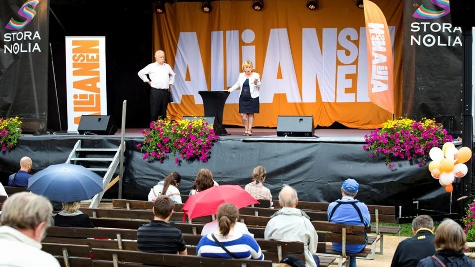 Det var glest i bänkraderna när justitieminister Beatrice Ask talade på Nolia.