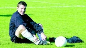 Vill inte missa IFK-matchen. Chay Hews är laddad för mötet med "Peking", men en fotskada kan stoppa Frölundas "aussie".
Foto: Robert Svensson/Arkiv