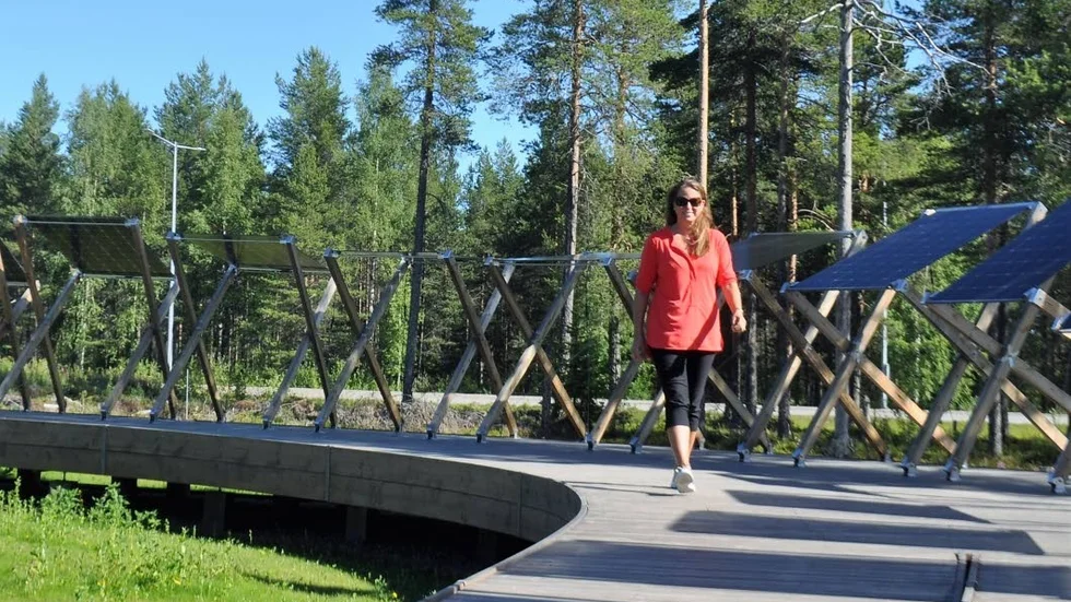 På väg mot ett hållbart energisystem. Helena Karlberg, vd Piteå Science Park, framhåller Piteå som gott exempel.