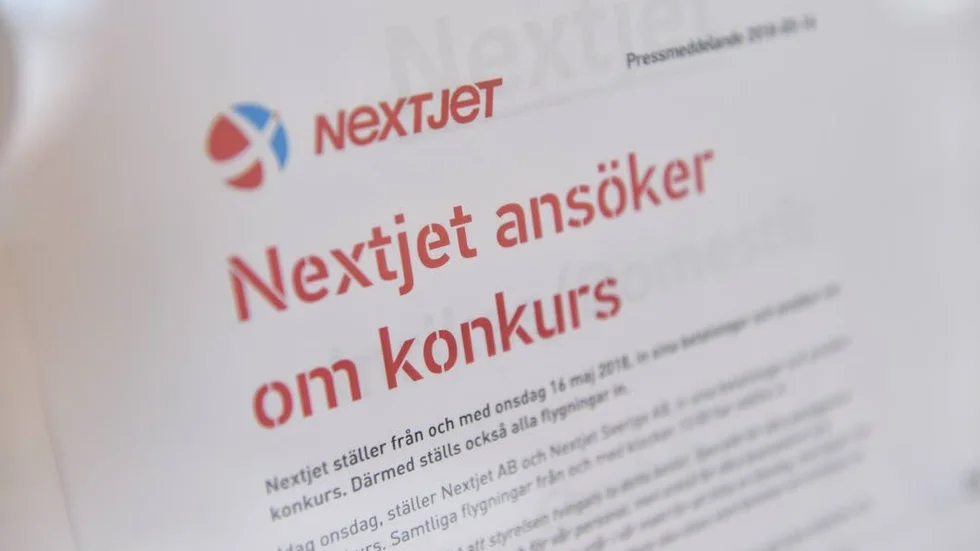 Riksdagen kräver information kring flygbolaget Nextjets konkurs.