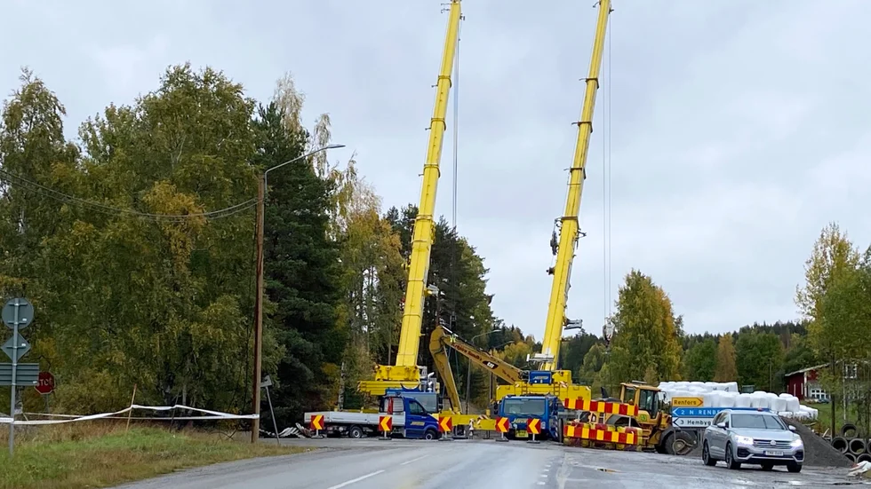 Måndagens arbete på Burträskvägen