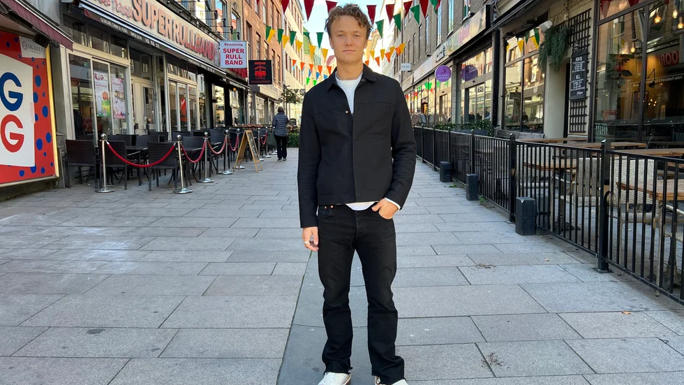 Herman Sjögrell på Kungsgatan i Göteborg. 