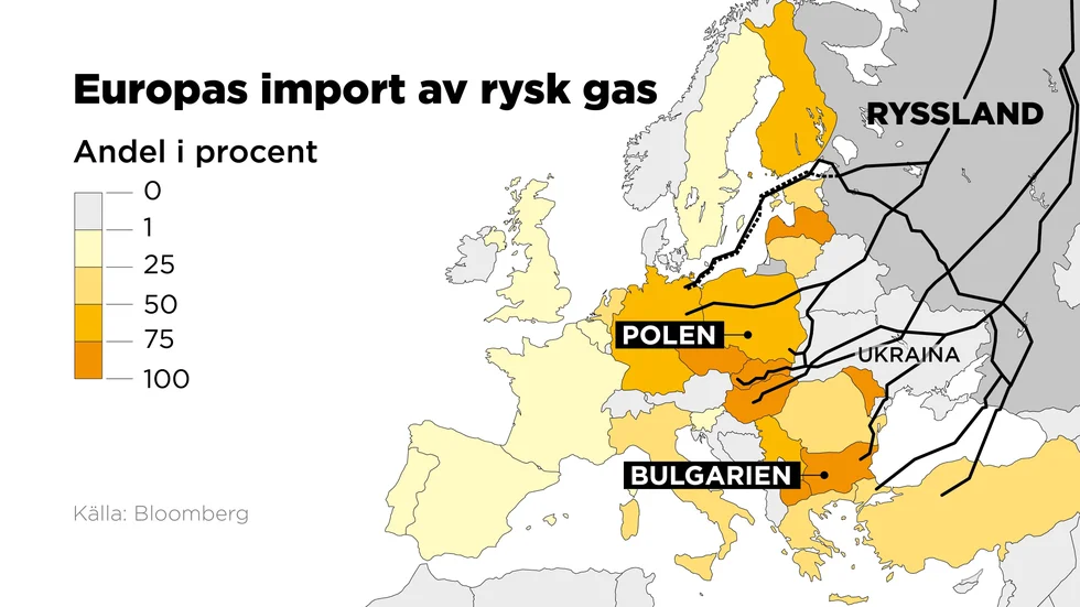 Tyskland är en stor importör av rysk gas.