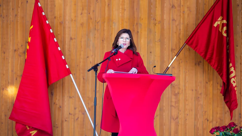 Eva Nordmark höll tal i barndomsstaden Luleå.