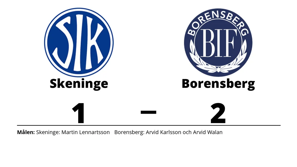 Skeninge IK förlorade mot Borensbergs IF