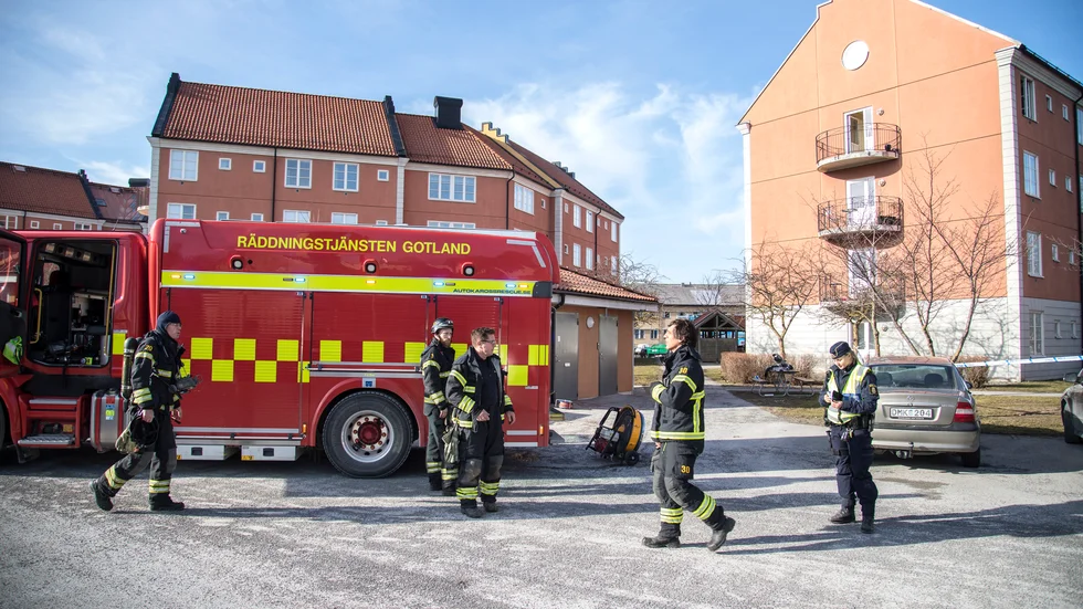 Räddningstjänsten på Gotland föreslås skänka en av sina äldre brandbilar till Ukraina. Dock handlar det inte om bilen på bilden.