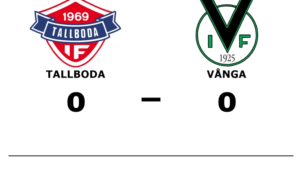 Tallboda IF spelade lika mot Vånga IF