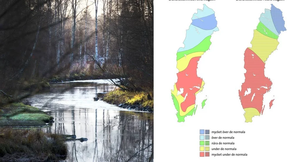 Högvatten. Högt vatten i Norrbotten gör att länet inte drabbas av den problematik som södra Sverige står inför med låg vattennivå och på sina håll torka.