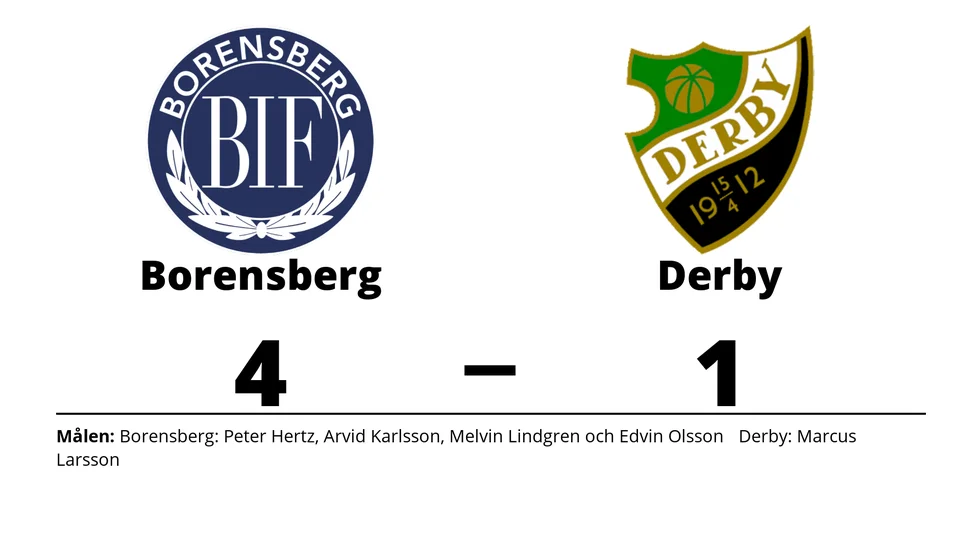 Borensbergs IF vann mot BK Derby