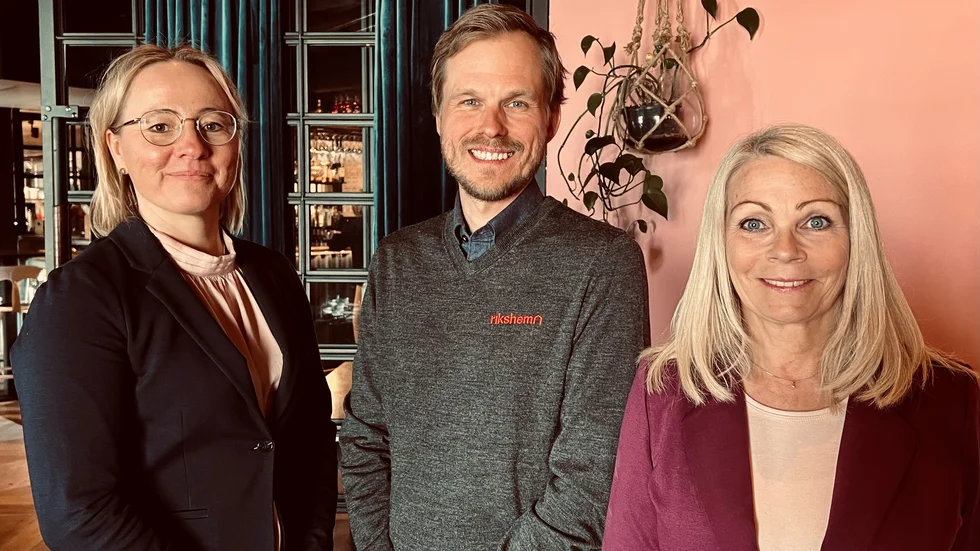 Anna Engström, verksamhetschef för Nyföretagarcentrum Nord, Hans Vesterberg, fastighetschef för Rikshem och Monica Wikström Johansson, rådgivare för Nyföretagarcentrum Nord.