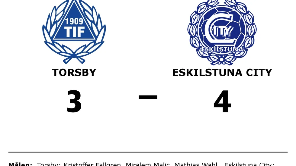Torsby IF förlorade mot Eskilstuna City FK