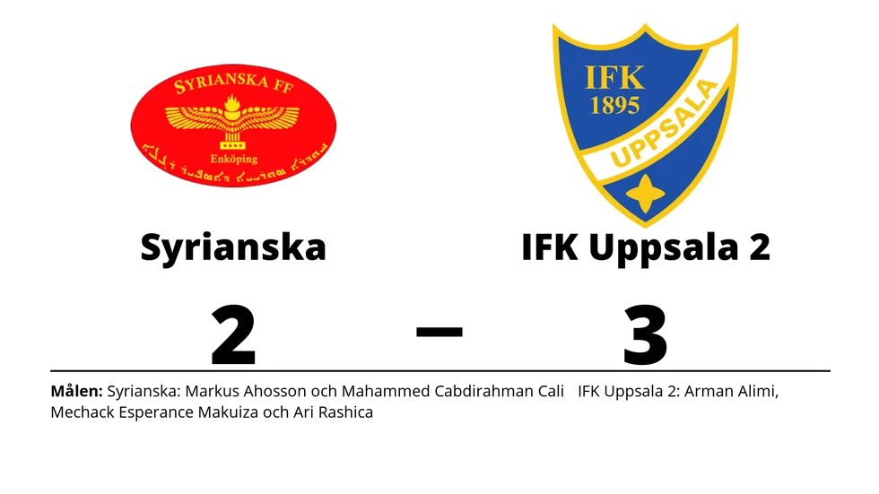Syrianska FF förlorade mot IFK Uppsala 2