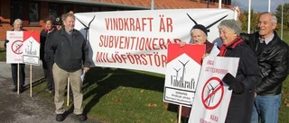 Manifestation mot vindkraft