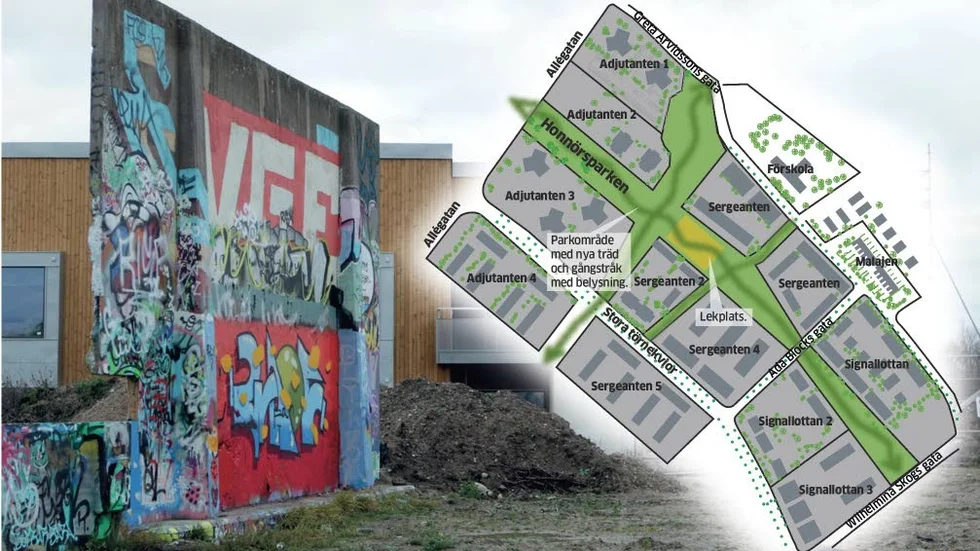 2014 revs stora delar av kulfånget till skjutbanan på A 7-fältet. Men några delar fick stå kvar och används av graffitimålare.