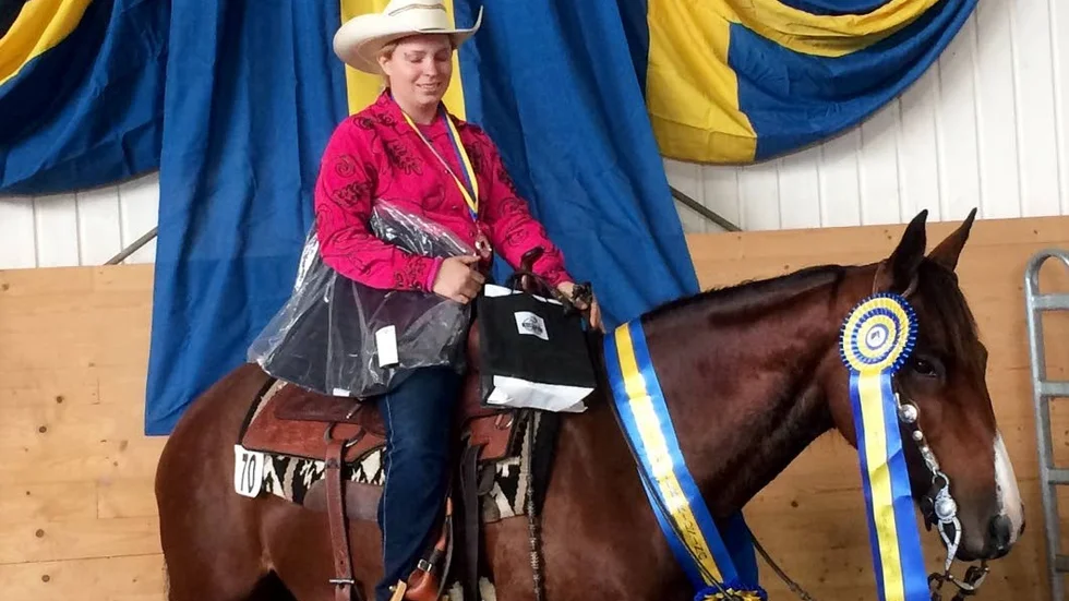 GULDSITS. Jessica Johansson på Cendra, skulle bara vara med för att umgås. Det slutade med två SM-guld.