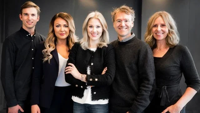 Robin Jakobsson, grundare, Ida Backlund, ny delägare, Isabella Löwengrip, ny delägare, Fredrik Ampler, grundare, Miriam Nilsson, grundare.