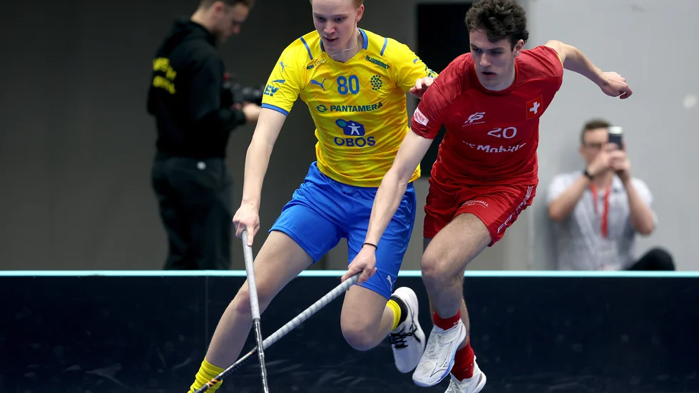 Hampus Nydenfeldt i U19-finalen mot Schweiz i fjol.