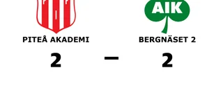 Oavgjort möte mellan Piteå Akademi och Bergnäset 2