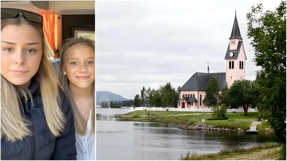 Eleverna Chanel Rosie och Alva Bergman är besvikna för att det inte blir något gemensamt uppstyrt examensfirande i kyrkan. "Det känns tråkigt att vi inte får vara där tillsammans", säger Alva.