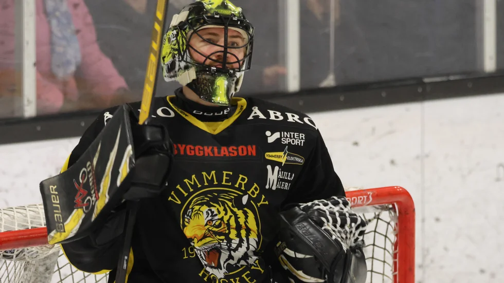 Robin Christoffersson gladdes lite extra åt att få hålla nollan när familjen kommit ned från Leksand för att se matchen.