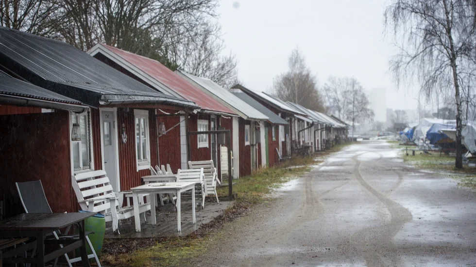 Sjöbodarna vid Femöre kanal.