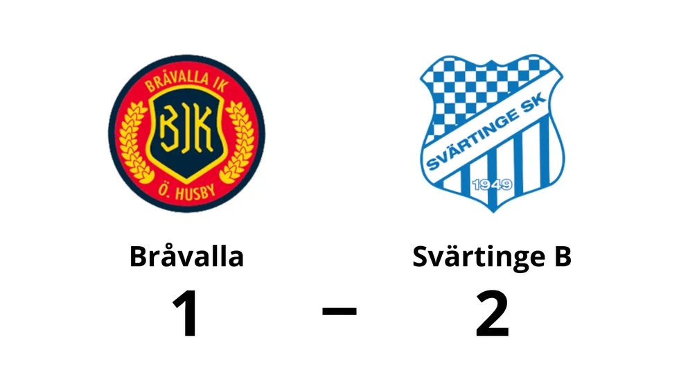 Bråvalla IK förlorade mot Svärtinge SK B