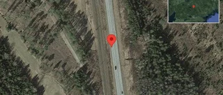 Stopp på väg 55 på grund av en singelolycka