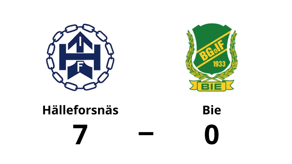 Hälleforsnäs IF vann mot Bie GoIF