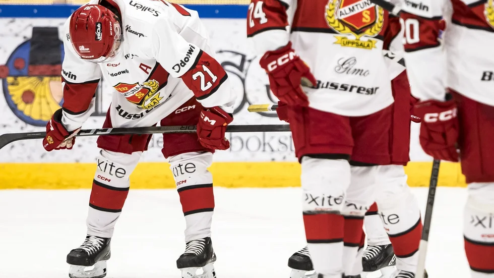 Almtunas William Eriksson deppar under en tidigare match.