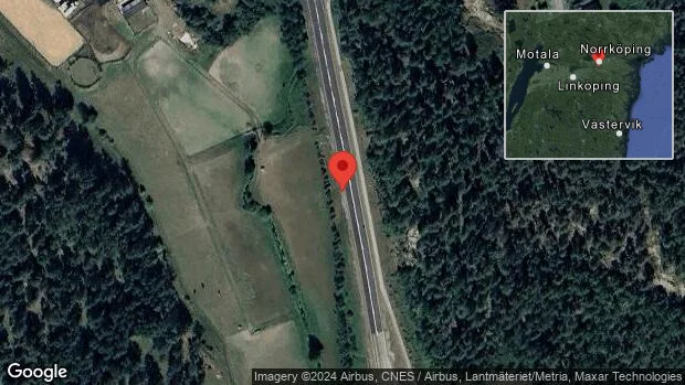 En personbil i trafikolycka