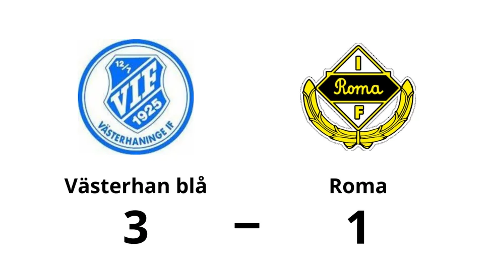 Västerhaninge IF blå vann mot Roma IF