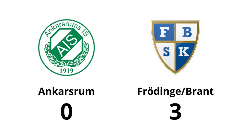 Ankarsrums IS förlorade mot Frödinge/ Brant SK