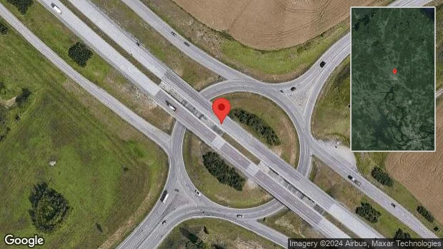 Varning för rådjur på vägen på E4