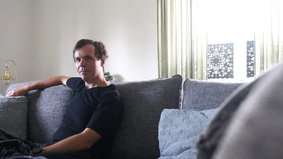 Simon var ett par andetag från döden vid gruvbranden