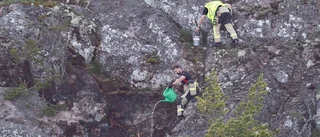 Släckte brand på klippavsats – med vattenkanna